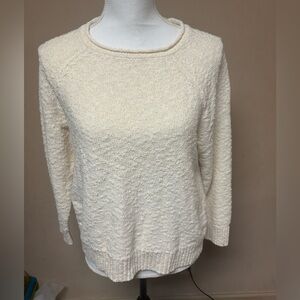 L.L. Bean Women's Ivory Crew Neck Sweater